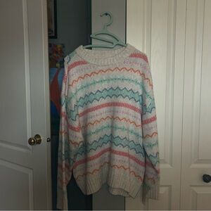 American Eagle Outfitters Pastel Striped Sweater